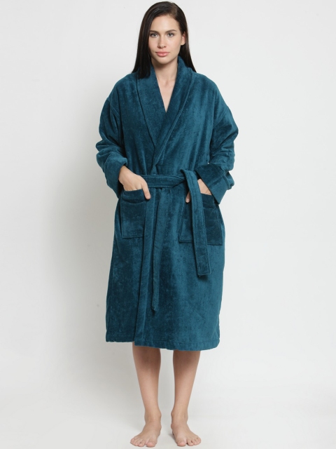 

Trident Unisex Teal Solid Bath Robe