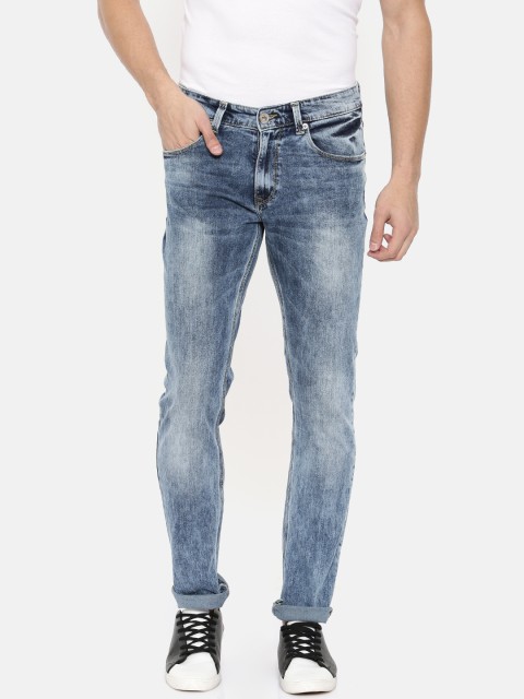 

SPYKAR Men Blue Rover Tapered Fit Low-Rise Clean Look Stretchable Jeans