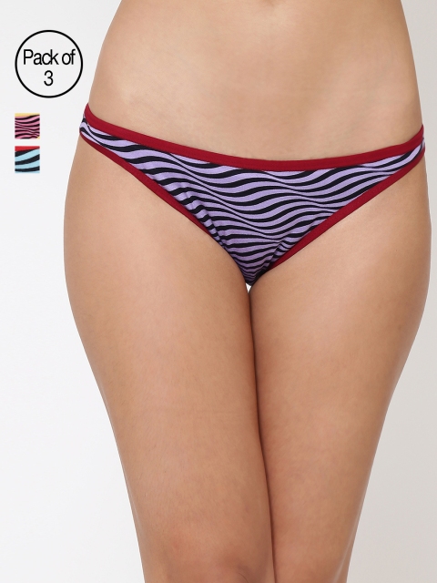

Leading Lady Women Pack of 3 Bikini Briefs Lily, Purple