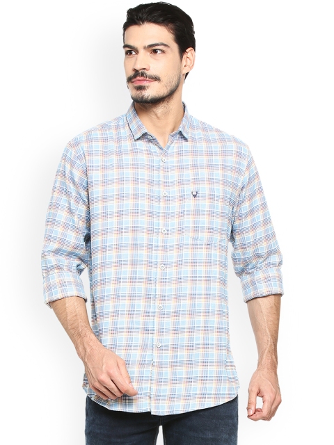 

Allen Solly Men Blue & Red Regular Fit Checked Casual Shirt