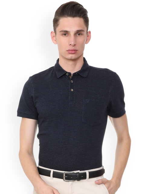 

Allen Solly Men Navy Blue Solid Polo Collar T-shirt