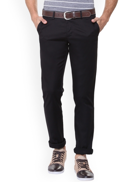 

Allen Solly Men Black Regular Fit Solid Regular Trousers