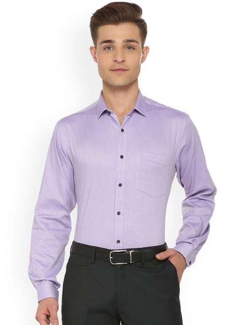 

Van Heusen Men Lavender Regular Fit Self Design Formal Shirt