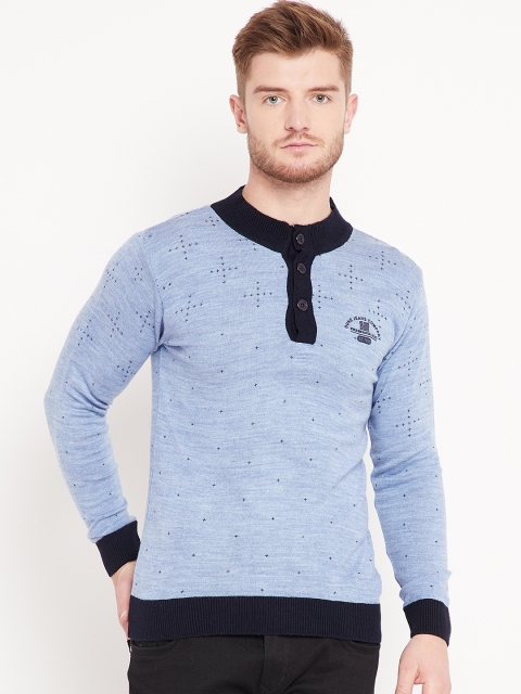 

Duke Stardust Men Blue Self-Design Pullover