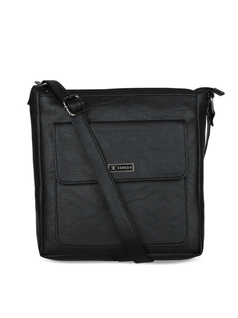

ESBEDA Black Solid Sling Bag