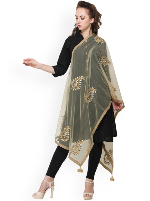 

Aksara Gold-Toned Embroidered Dupatta