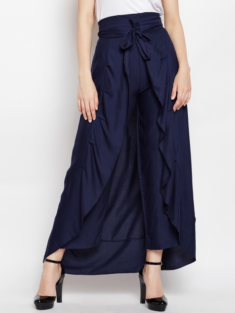 

AASK Women Maroon Skirt with Attached Trousers, Navy blue