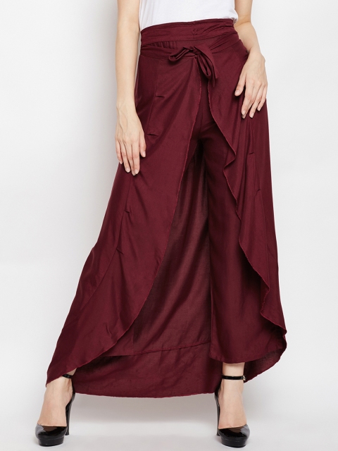 

AASK Women Maroon Skirt with Attached Trousers