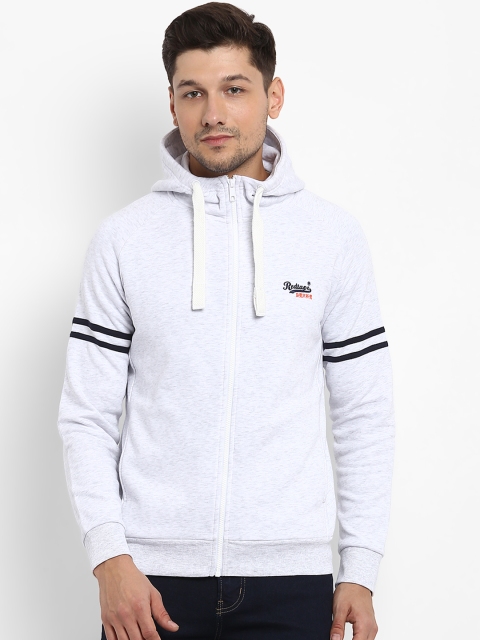 

Red Tape Men Grey Solid Hooded Sweatshirt