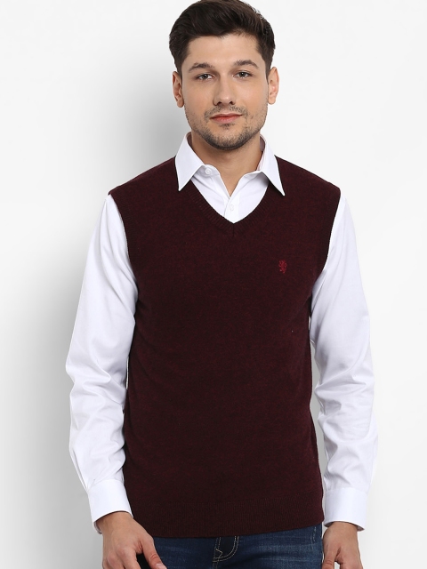 

Red Tape Men Maroon Solid Sweater Vest