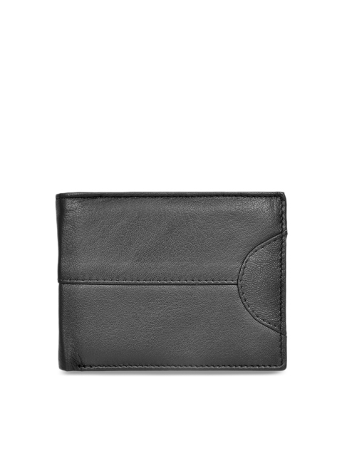 

Allen Cooper Men Black Solid Two Fold Wallet