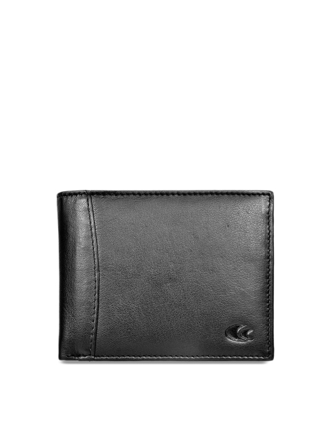 

Allen Cooper Men Black Solid Two Fold Wallet