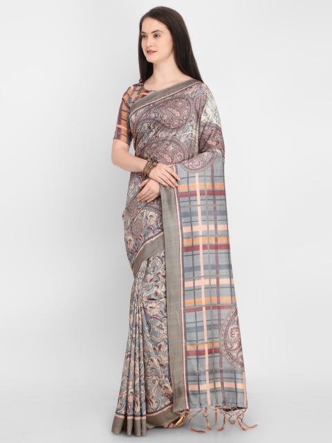 

Saree mall Multicoloured Printed Silk Blend Saree, Multi
