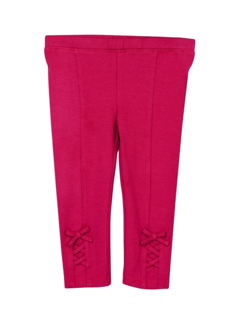 

Beebay Girls Pink Solid Leggings