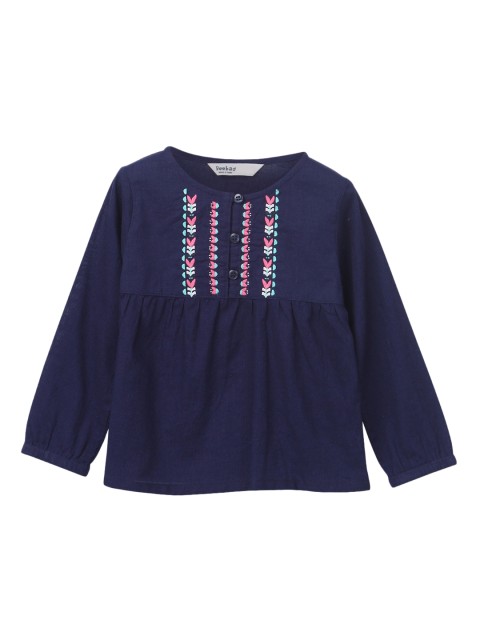 

Beebay Girls Navy Blue Solid A-Line Top