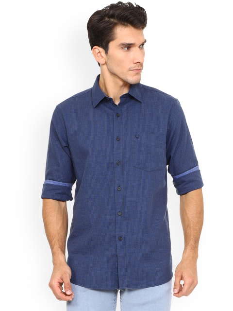 

Allen Solly Men Blue Regular Fit Checked Casual Shirt