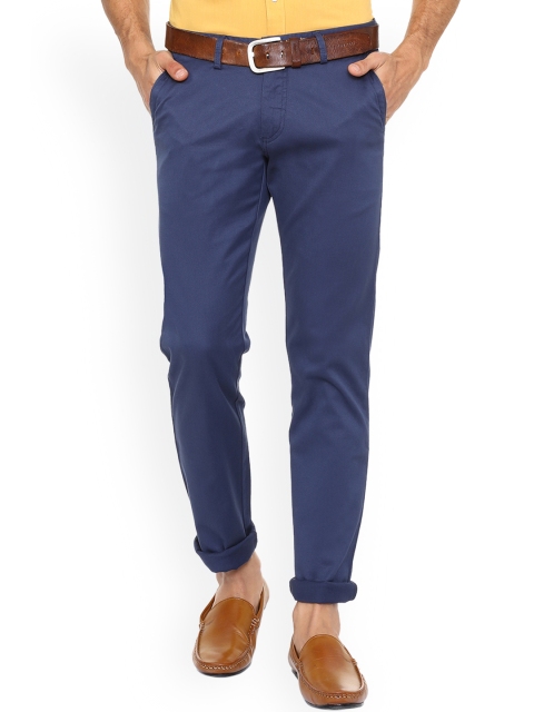 

Allen Solly Men Blue Regular Fit Solid Regular Trousers