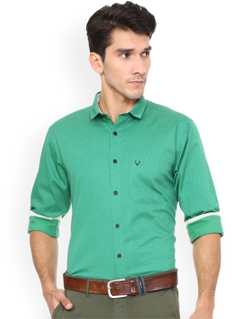 

Allen Solly Men Green Regular Fit Printed Semiformal Shirt