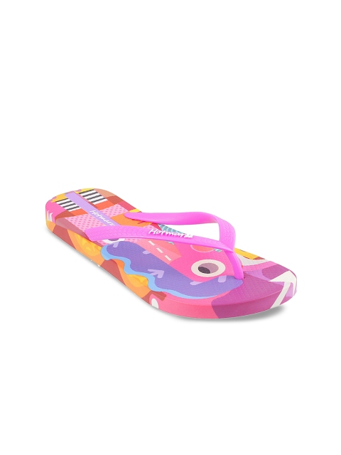 

Hotmarzz Women Purple Printed Thong Flip-Flops