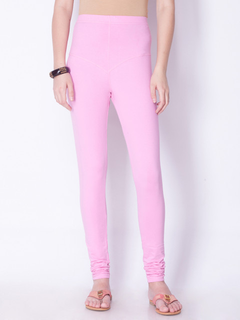 

Dollar Missy Women Pink Solid Churidar Leggings