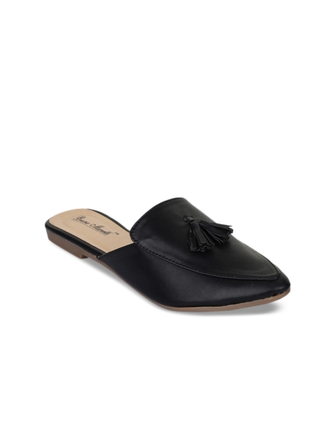 

Bruno Manetti Women Black Solid Synthetic Mules