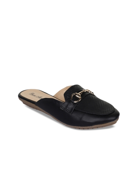 

Bruno Manetti Women Black Solid Synthetic Mules