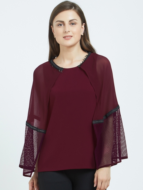 

Soie Women Maroon Solid Top