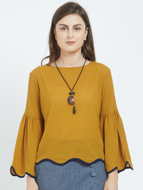 

Soie Women Mustard Solid Top