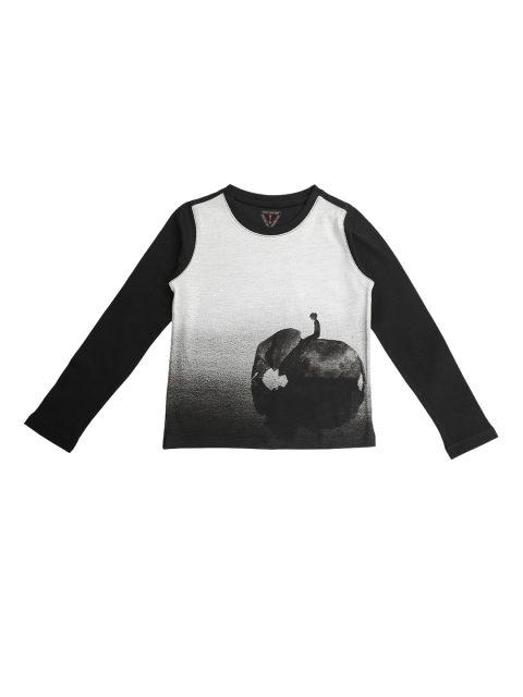 

Wear Your Mind Boys Grey Printed Round Neck T-shirt