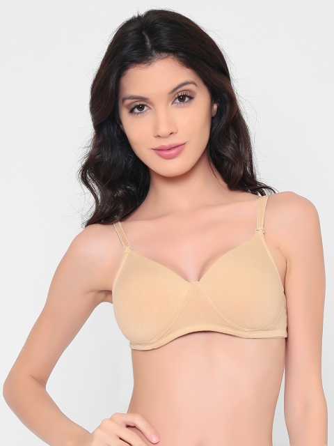 

laavian Nude-Coloured Solid Non-Wired Lightly Padded T-shirt Bra DOGI1764NUDE