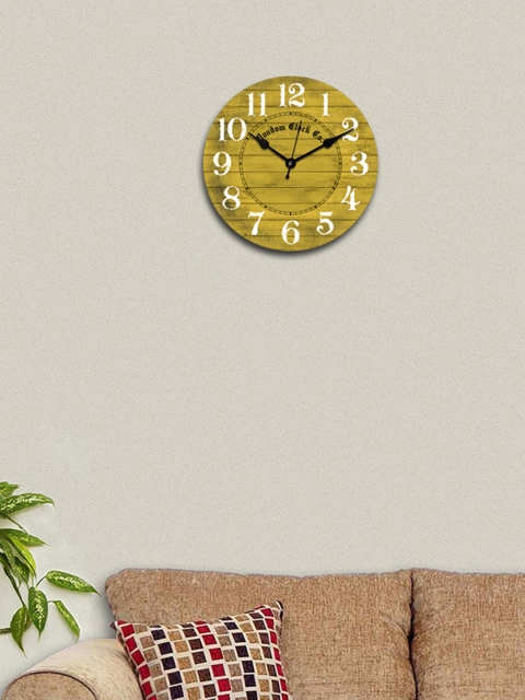 

RANDOM Olive Green Round Printed 29.21 cm x 29.21 cm Analogue Wall Clock