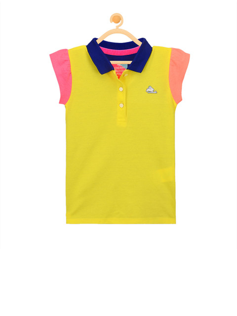 

Cherry Crumble Kids Yellow Polo Tshirt