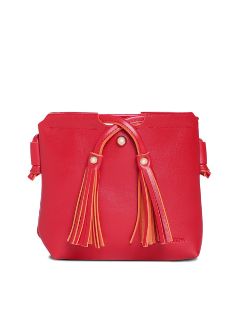 

Kanvas Katha Red Solid Sling Bag