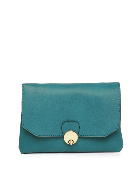 

Accessorize Teal Solid Sling Bag