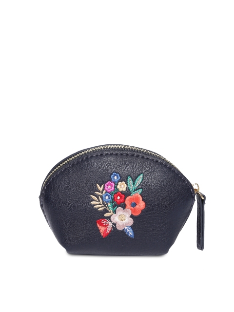 

Accessorize Navy Blue Embroidered Clutch