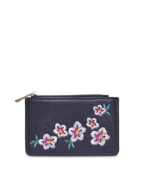 

Accessorize Women Navy Blue Embroidered Card Holder