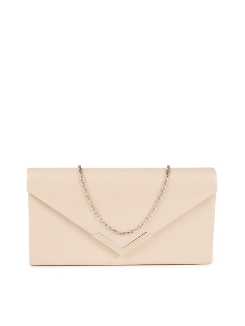 

Accessorize Nude-Coloured Solid Clutch With Chain Strap