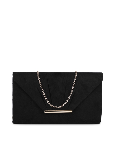 

Accessorize Black Solid Clutch With Chain Strap