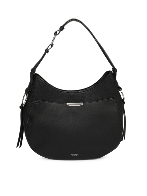 

Accessorize Black Solid Hobo Bag