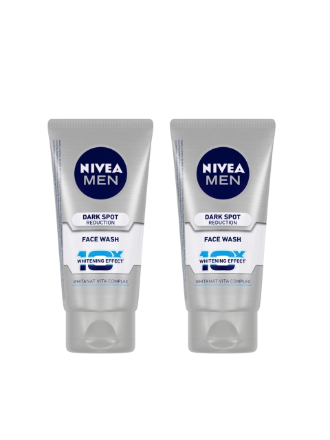 

Nivea Men Pack of 2 Dark Spot Reduction Face Wash With 10X Whitening Effect, Silver