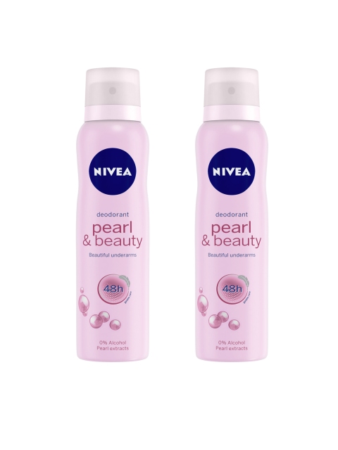 

Nivea Women Pack of 2 Pearl & Beauty 48h Deodorant, Pink