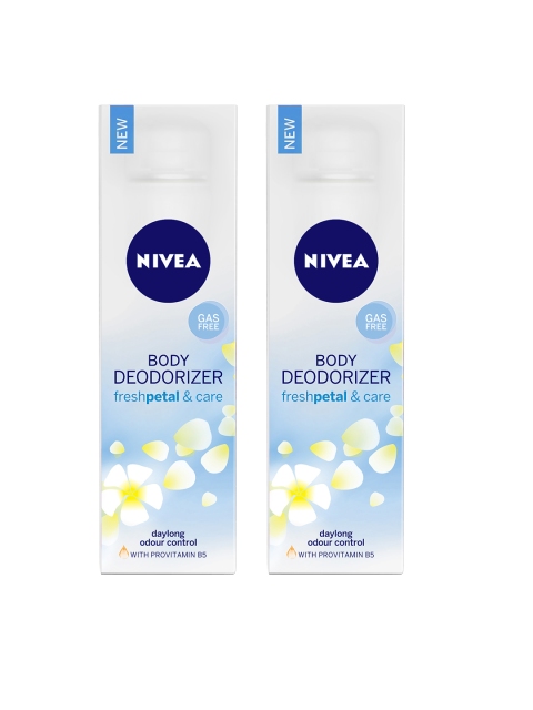 

Nivea Women Pack of 2Freshpetal & Care Body Deodorizer 120 ml, White