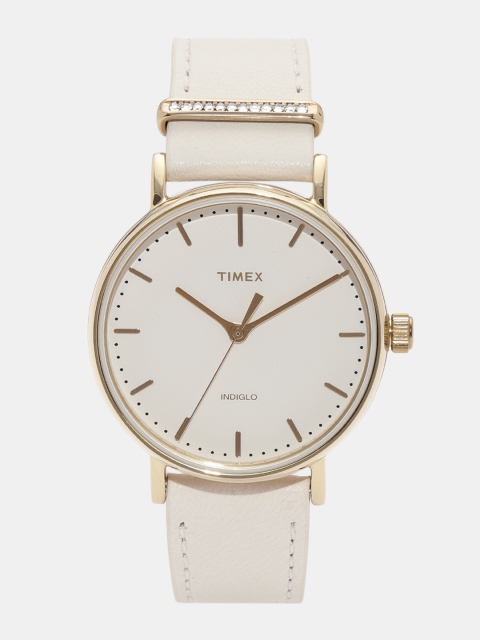 

Timex Women Cream-Coloured Analogue Watch TW2R70500