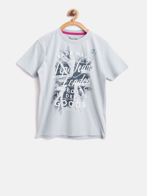 

Pepe Jeans Boys Grey Printed Round Neck T-shirt