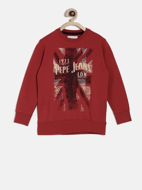 

Pepe Jeans Boys Red Printed Sweatshirt