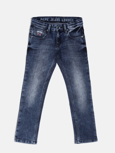 

Pepe Jeans Boys Blue Regular Fit Mid-Rise Clean Look Jeans