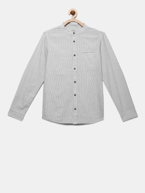 

Pepe Jeans Boys Grey Regular Fit Striped Casual Shirt
