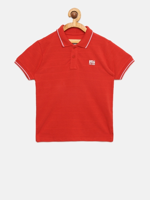 

Pepe Jeans Boys Red Solid Polo Collar T-shirt
