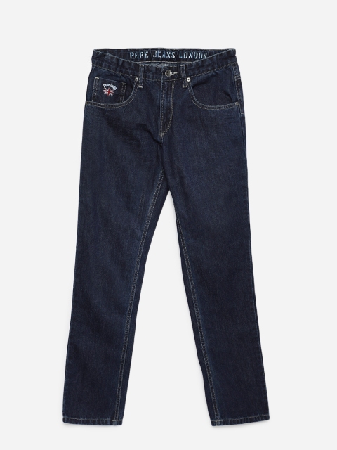 

Pepe Jeans Boys Blue Regular Fit Mid-Rise Clean Look Jeans