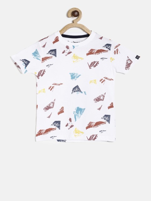 

Pepe Jeans Boys White Printed Round Neck T-shirt